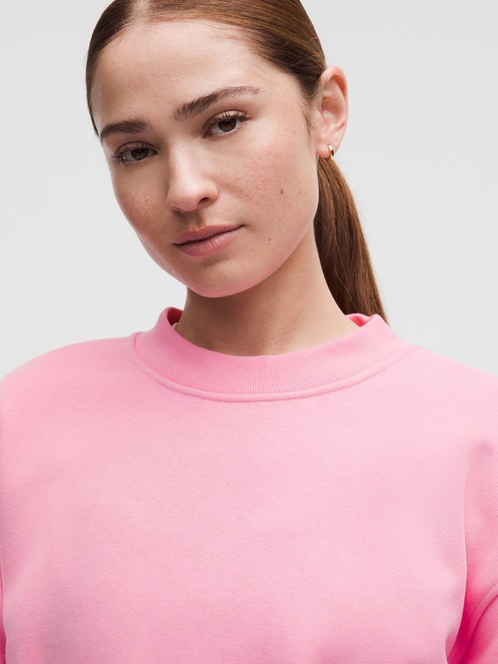 Lululemon Women's Steady State SuperLoft Crew Candy Cloud Pink Size XL NWT - Picture 8 of 10